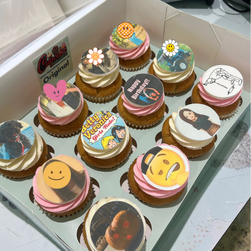 Custom Logo / Photo Cupcakes with Custom Color